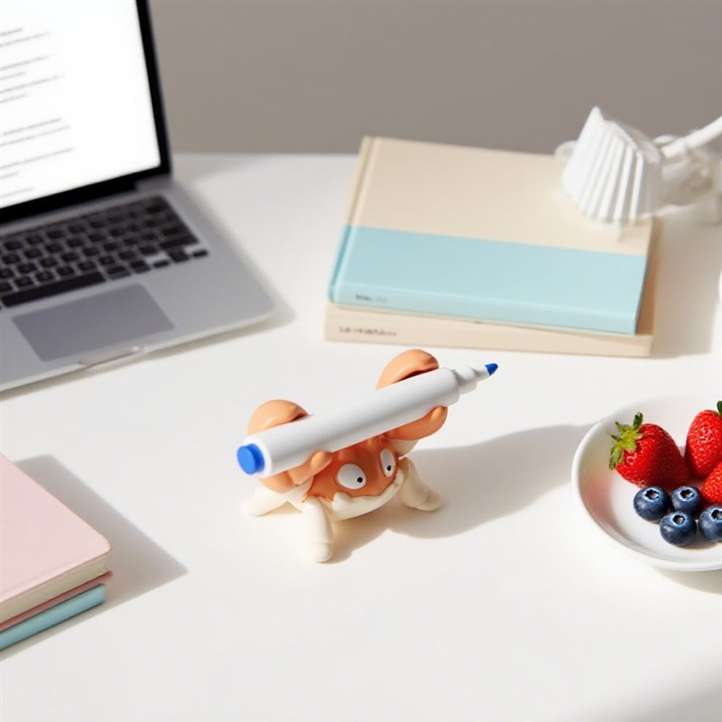 精灵宝可梦大钳蟹螃蟹笔架创意举重举笔钢笔支架笔托 托X摆件生日