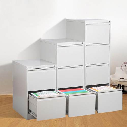 文件柜钢制档案柜办公室A4资料柜挂快捞卡箱带锁密码铁皮储物矮柜