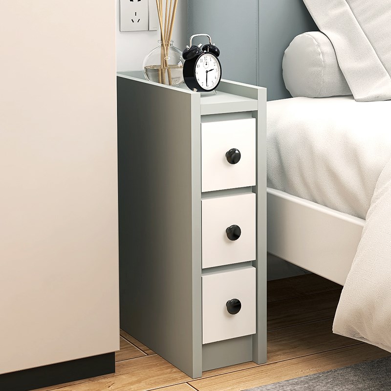 极简轻奢风床头柜 小型超极窄家用卧室储物床边收纳夹缝柜15/20宽
