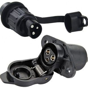 久保田东方红迪尔爱科道依茨法尔拖拉机播种机三芯电源3孔接线插