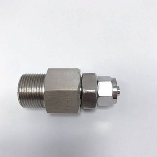 10mm 一侧接外径6 pu管快拧接囗 外螺纹M22x1.5 不锈钢快拧接头