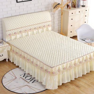 床裙床罩 裙式防滑全包床头套罩加厚夹棉保护套欧式皮床靠背套子