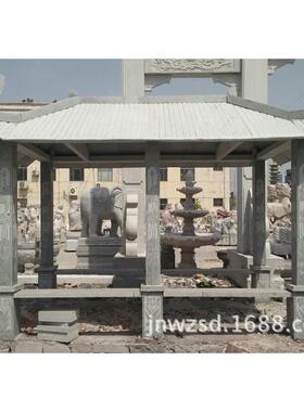 庭院石头廊架景观石柱花架图集校园石材回廊雕刻价格