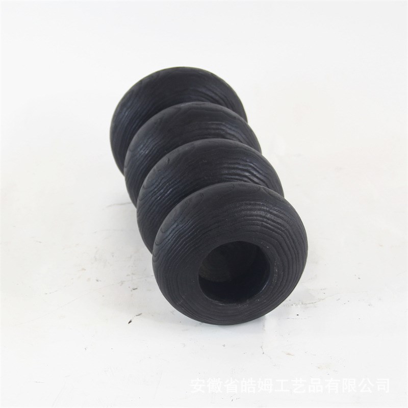 厂家销售手工新中式碳化栗木摆件创意烛台民宿酒店别墅艺术装饰品