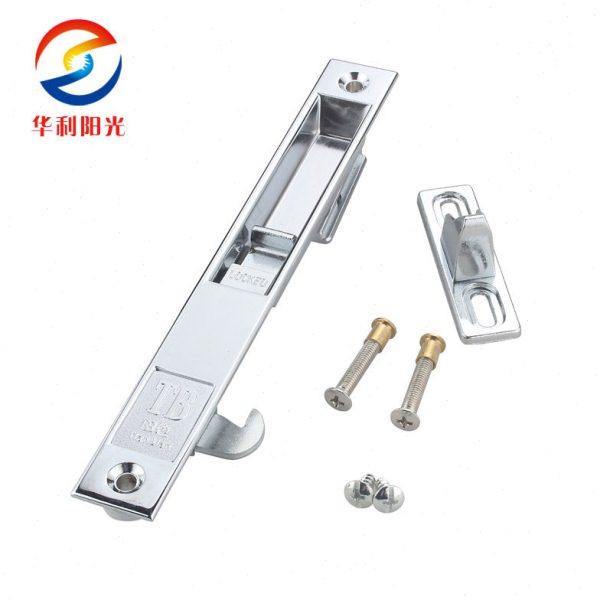 90铝合金门窗锁/推拉移门钩锁/带钥匙双面勾锁90钩锁