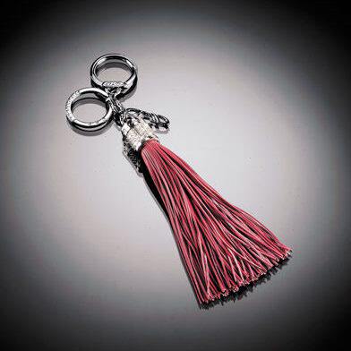 日本正品DAD全车改装钻饰时尚皮质流苏汽车钥匙扣挂件手提包挂饰