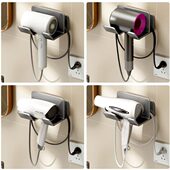 吹风机置物架免打孔浴室电吹风挂架卫生间支架风筒放置架收纳架子