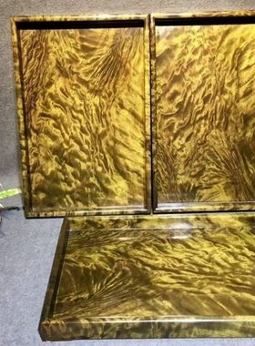 小叶金丝楠木乌木龙胆纹托盘茶盘