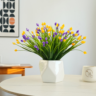 仿真兰花假花花艺套装塑料仿真花装饰花客厅家居餐桌茶几摆件