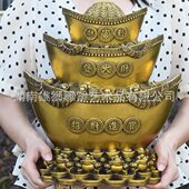 铜金蟾元 富贵节节铜存钱摆件铜元 摆件工艺品