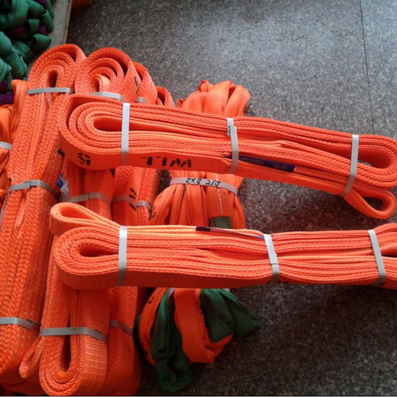 现货出售玻璃扁平吊带 高强涤纶加厚玻璃吊带 工业彩色起重吊装带