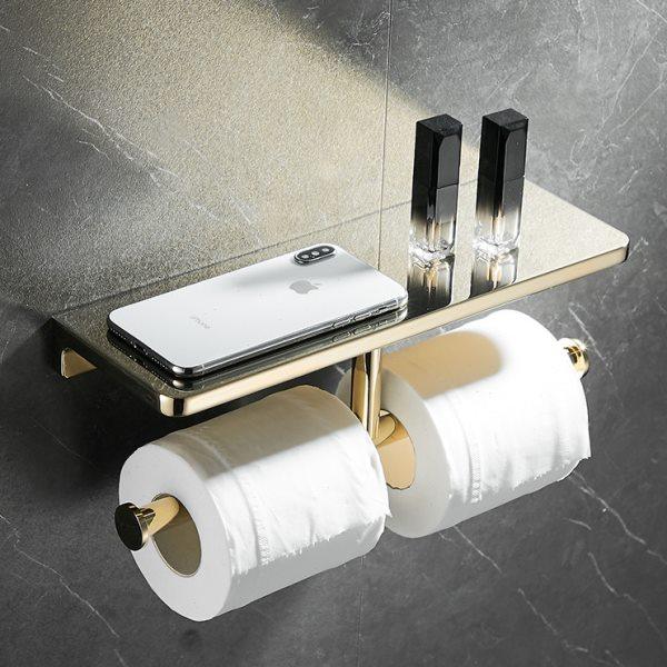 酒店轻奢卷纸架厕纸盒浴室卫生间实心加厚手机置物架壁挂式纸巾架,家装主材,卷纸器/纸巾架,淘宝优惠券,粉丝福利购,淘宝优惠卷