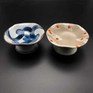 日韩料理日式高脚水果盘怀石料理高台盛器商用点心盘家用多用盘