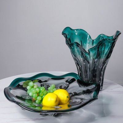 轻奢档欧式大花摆件客厅插花电视柜餐厅玄关果盘琉璃2021新款,家居饰品,花瓶,淘宝优惠券,粉丝福利购,淘宝优惠卷