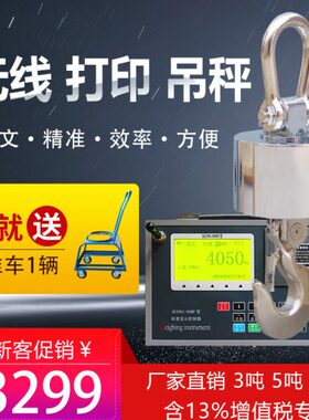 无线电子吊秤/吊称XK3901-09MP打印吊磅行车3T5T10吨挂钩称掉称手