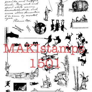 Maki MAKIstamps stamps德国复古手绘疯狂布朗尼手帐印章1501