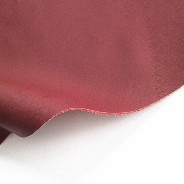 酒红头层牛皮皮料真皮面料皮子荔枝纹沙发座椅床头软包整张牛皮料