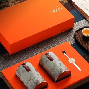 开运茶叶铁罐散茶包装盒空礼品盒古树滇红茶绿茶普洱通用散装茶盒