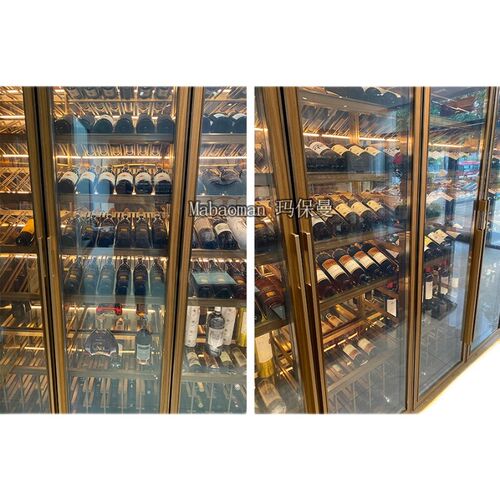 不锈钢恒温酒制定柜 玻璃柜示展 酒窖酒架设计源头生产厂家