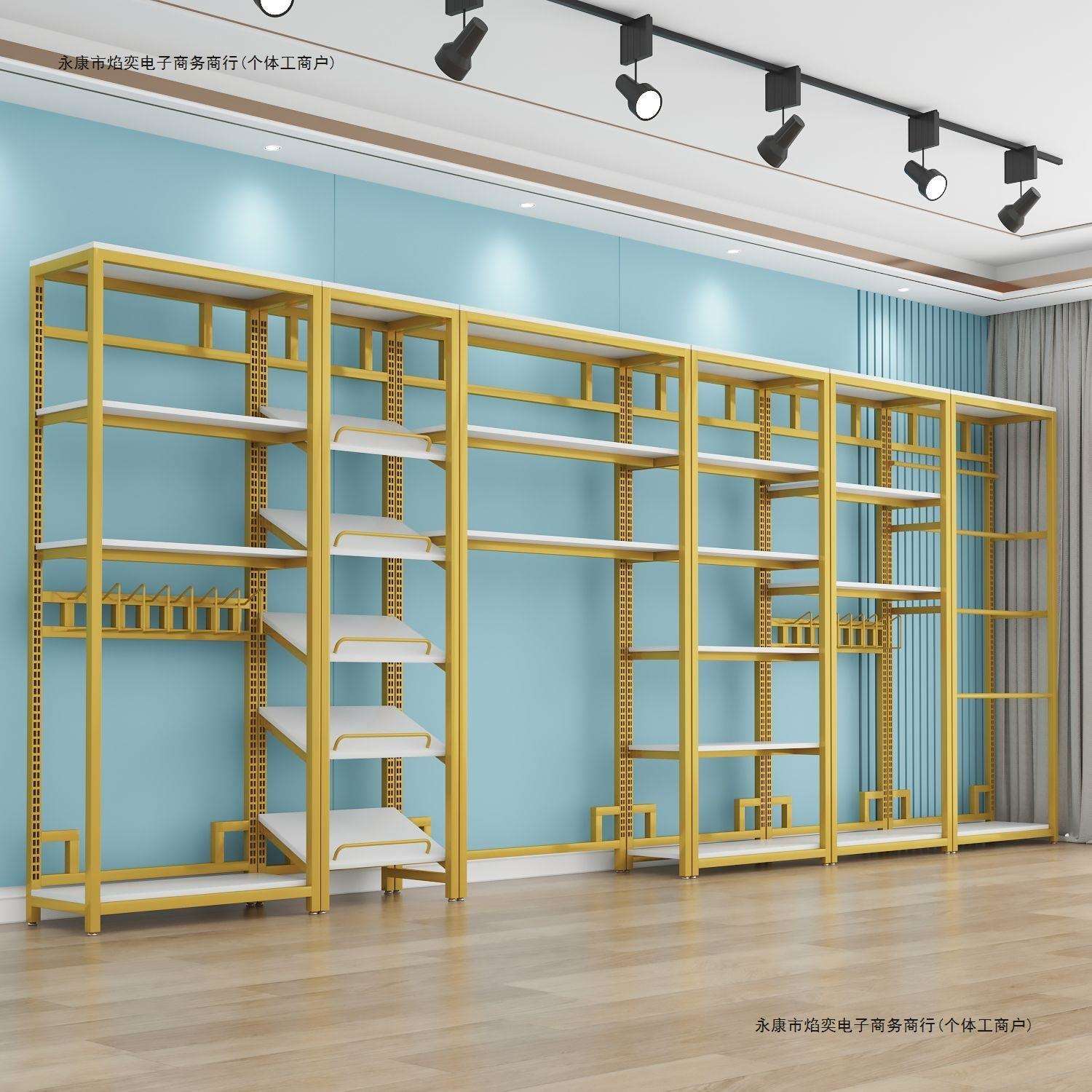床上用品展示柜四件套布料被子货架多层调节置物架家纺店展示架子