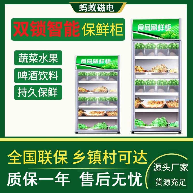 幼儿园学校食品留样柜小型商用单门带锁冷藏保鲜小冰箱饮料展示柜
