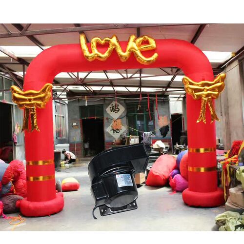 新款婚庆气模lov虹小花门3.5米4米门亭迎宾拱门结气充婚彩e门道具