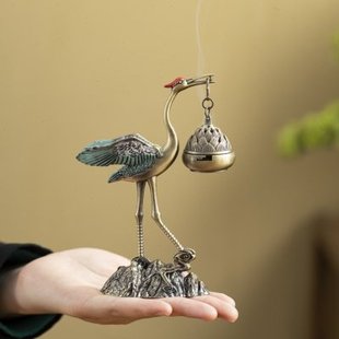 展翅仙鹤香炉迷你祥云香博山吊炉新款专用小仙鹤迷你祥云香倒流香