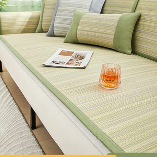 2023盖布 凉席坐垫子防滑皮沙发套罩新款 清凉蔺草沙发垫夏季 夏天款