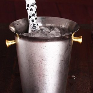 加厚不锈钢冰桶5L红酒冰粒桶创意轻奢装 饰摆件香槟桶KTV酒吧酒具