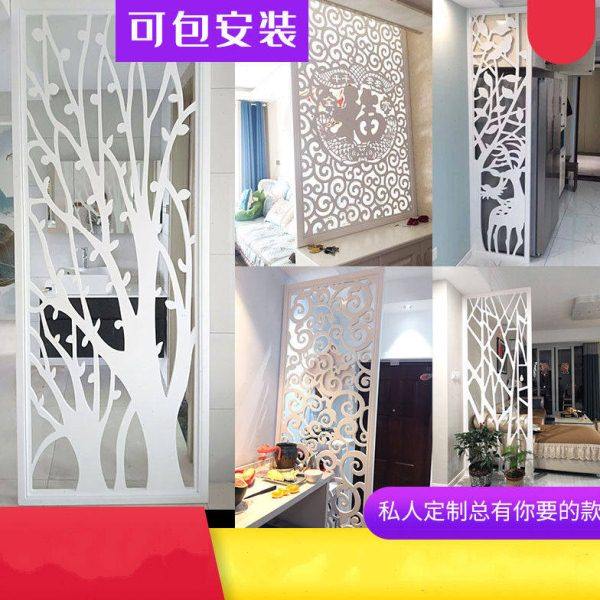 虞友镂空雕花隔断装饰板玄关隔断客厅屏风中欧式花格雕花板镂空板