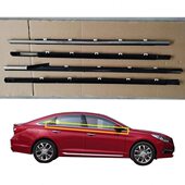 适用现索纳塔2015 2019车门窗玻璃挡水切水密封防水胶条外压条