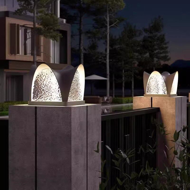户外庭院柱头灯别墅围n墙大门太阳能防水灯2024年新款歌剧院草坪