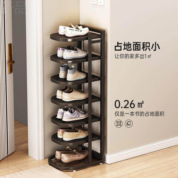 不锈钢窄鞋架家用门口转角省空间置物架门后宿舍简易鞋凳铁艺鞋柜图片