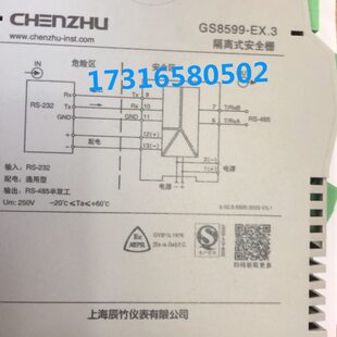 上海隔离式安全栅 GS8579-EX.RTD 二进二出 热电阻输入