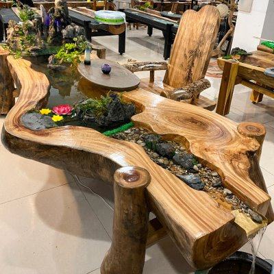 禅意山流水茶台景观循环一体养鱼新中式异形实木茶桌茶室大茶几,商业/办公家具,茶台/茶桌,淘宝优惠券,粉丝福利购,淘宝优惠卷