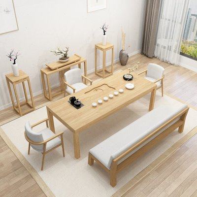 新中式实木茶桌椅组合家用客厅泡茶桌茶室公室接待会客一体茶台,商业/办公家具,茶台/茶桌,淘宝优惠券,粉丝福利购,淘宝优惠卷