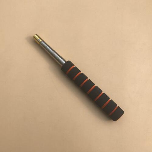 不锈钢5节伸缩自由定位迷你抄网杆 超轻打窝杆 冰捞杆 垂钓工具