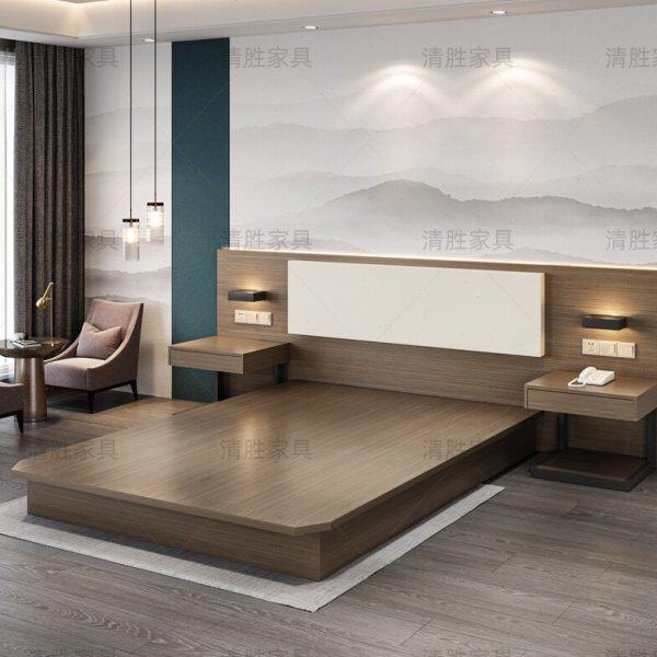 酒店家具标间全套定制双床汉庭快捷式公寓大床民宿客房宾馆专用床