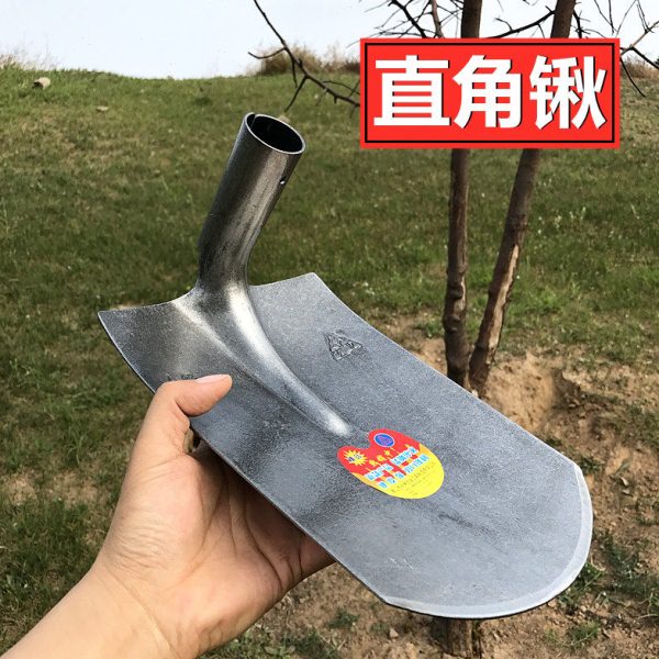 起垄镐锄头弯头钢铲深沟取土铁锨清下水道淤泥渗水池粪勺掏土工具图片