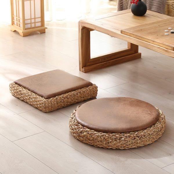 日式榻榻米蒲团坐垫藤编圆形禅修打坐拜佛垫家用客厅地板茶室垫子,居家布艺,蒲团,淘宝优惠券,粉丝福利购,淘宝优惠卷