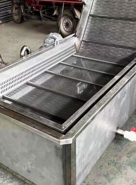 网带清洗机脉冲喷淋果疏清洗网链输送带传送机海鲜速冻链板清洗机