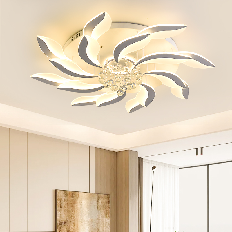 客厅主灯2024年新款高级感温馨大厅灯轻J奢花瓣灯具餐厅卧室吸顶