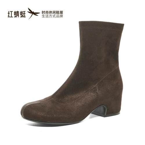 红蜻蜓正品商场同款女袜靴弹力靴