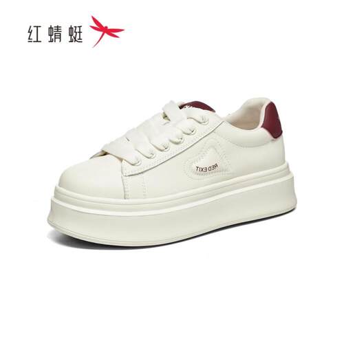 红蜻蜓正品商场同款女板鞋增高