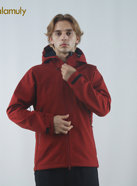 Lalamuly抓绒软壳风衣男防水防风保暖透气户外运动登山徒步休闲