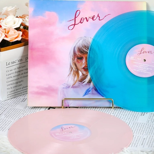 正版 TaylorSwift泰勒 霉霉专辑 lover恋人 粉蓝彩胶 2LP黑胶唱片