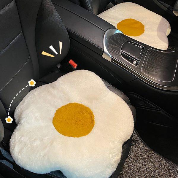 汽车腰靠女司机开车驾驶护腰垫腰托靠垫车载坐椅垫保暖加绒可爱款