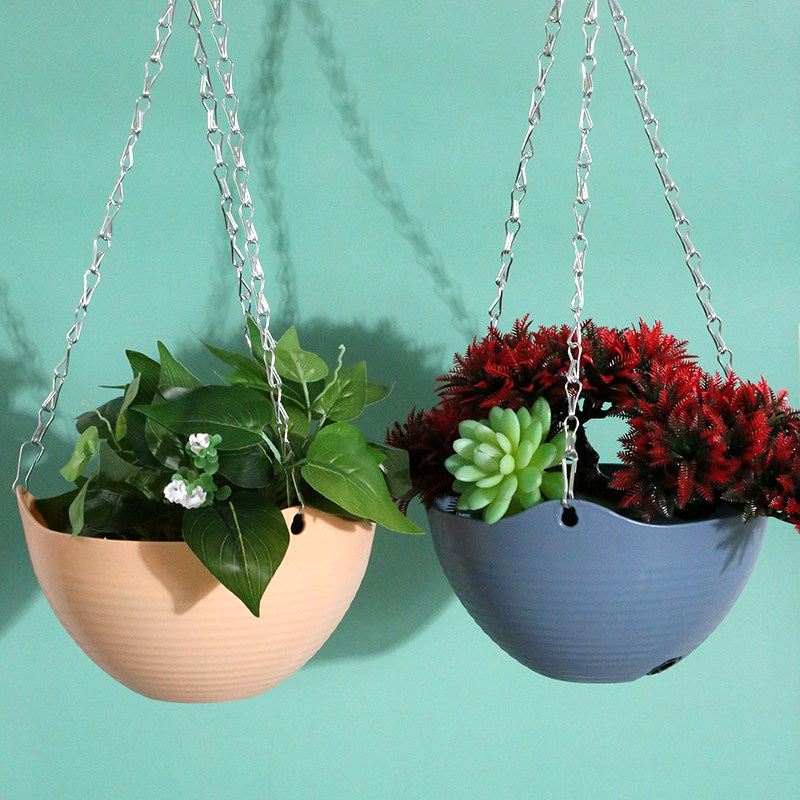 吊兰吊篮花盆垂吊盆悬挂式u挂钩养种绿萝专用的室内自吸水塑料花
