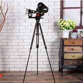 老式 摄影机模型摆件 复古铁皮三脚架相机模型 影楼照相机模型饰品