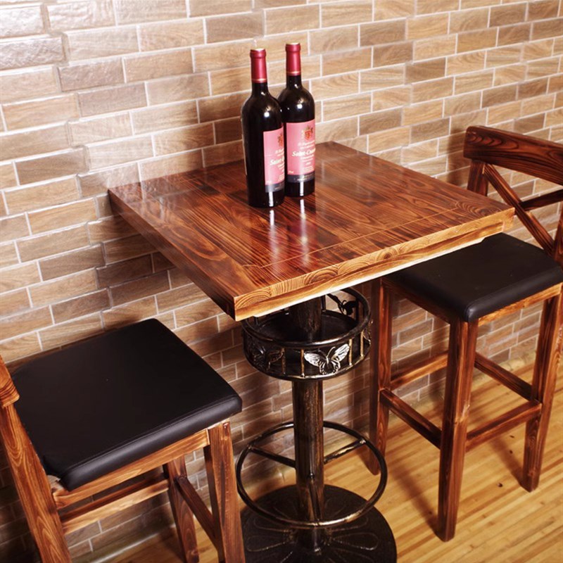 实木吧台椅高脚凳家n用靠背椅子现代简约吧椅前台咖啡厅轻奢酒吧